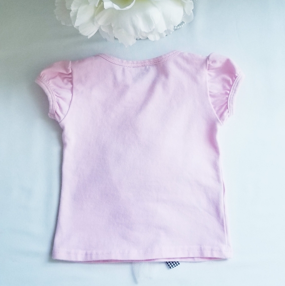 Just Couture Pink Flower Top 100% Cotton Baby Girl Size 3-6M - Picture 5 of 8